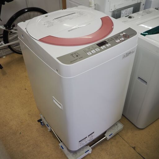 2016年製 動作品 1カ月保証 全自動洗濯機 6kg シャープ SHARP 配達設置対応(有料) ES-GE60R