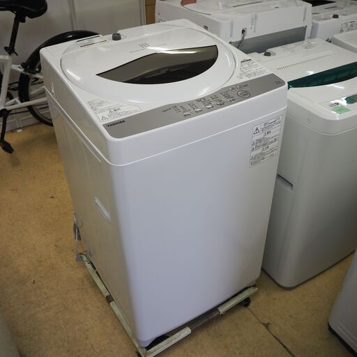 2018年製 動作品 1カ月保証 全自動洗濯機 5kg 東芝 配達設置対応(有料) AW-5G6