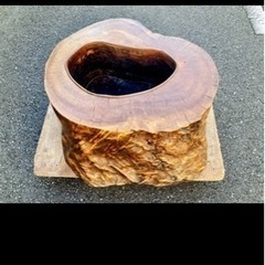 N 古民具の囲炉裏 木の火鉢