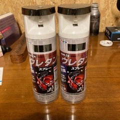 アサヒペン　2液ウレタンスプレー　黒　2本セット