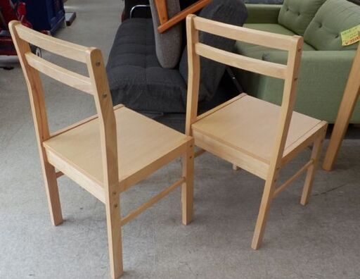 2人掛け ダイニングセット テーブル幅80 椅子2脚 ナチュラル 木製 ダイニングチェア 食卓 コンパクト 札幌 西野店