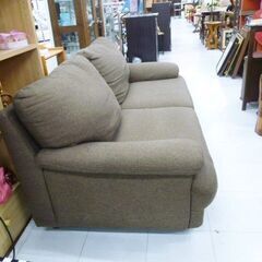 2人掛けソファ 幅173×奥行83×高さ76cm 布製 ファブリック ブラウン系 2シーター 家具 長椅子 ソファー 苫小牧西店 2人掛けソファ 幅173×奥行83×高さ76cm 布製 ファブリック ブラウン系 2