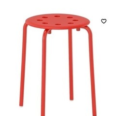 IKEA イス スツール 赤 レッド
