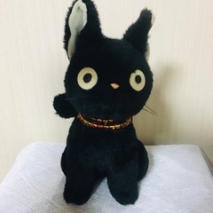 【ネット決済・配送可】ジジ 魔女の宅急便 ぬいぐるみ　黒猫　ジブ...