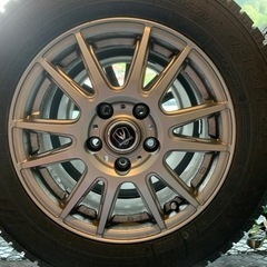 【中古】パリ溝スタッドレス&アルミ4本セット　　195/65R15 中古】パリ溝スタッドレス&アルミ4本セット 195/65R15