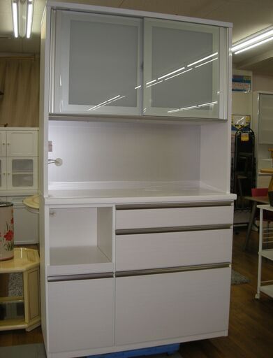R522 高級 松田家具 キッチンボード、食器棚、幅118cm 美品