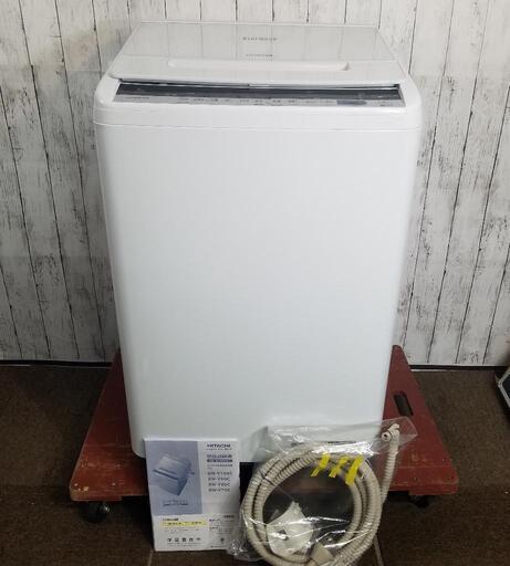 【極上品】HITACHI 日立 全自動洗濯機 8.0kg ビートウォッシュ BW-V80C(W) [ホワイト] 送風・簡易乾燥 2019年製