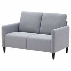 【IKEA/イケア】2人掛けソファ, クニーサ ライトグレー