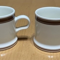 レトロなコーヒーカップ2個