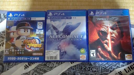 PS4ソフト、エースコンバット7、パワプロ2020、鉄拳7(北米版)