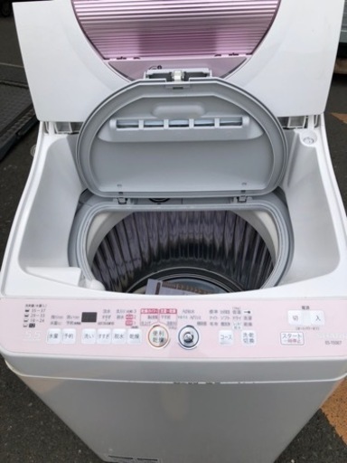 配送可能　洗濯5.5kg 乾燥3.0kg 全自動洗濯乾燥機 シャープ ES-T55E7-P ピンク