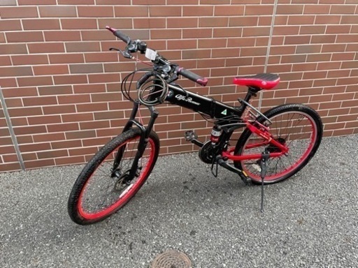 アルファロメオ ブラック 折りたたみ自転車 26インチ 18Speed ...