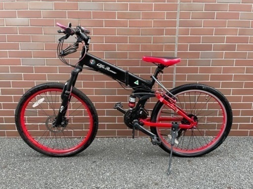 アルファロメオ ブラック 折りたたみ自転車 26インチ 18Speed ...