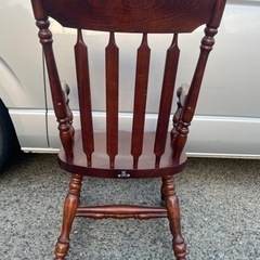 かしわ ひじ掛け付き ダイニングチェア   ハイバック