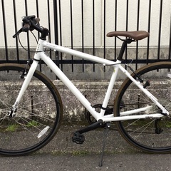 ＜整備済・美品車＞シェファード・ライトウェイ・クロスバイク・ホワイト外装7段変速・ピカピカ♪