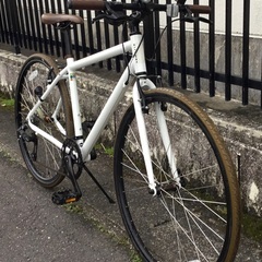 ＜整備済・美品車＞シェファード・ライトウェイ・クロスバイク・ホワイト外装7段変速・ピカピカ♪