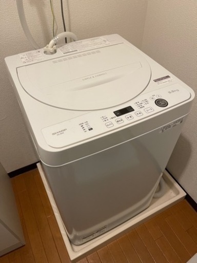 【美品】シャープ洗濯機 ES-GESE 2022年4月購入