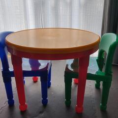 【値下げ】キッズ　チェア　テーブル　子供　机　椅子　レゴ互換