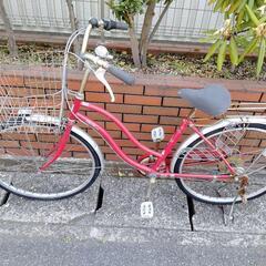 (chariyoshy)26インチ自転車　赤色　6段ギア