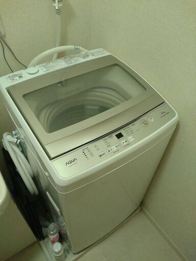 美品2022ｙ購入アクア 7.0kg 全自動洗濯機 ホワイト AQUA 「AQW-P7M-W」 のJoshinオリジナルモデル