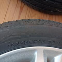新品タイヤ付タント純正アルミホイール　165/55/R15
