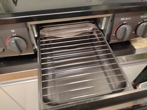 美品！Rinnai KG35NBKR-13A ブラック ガスコンロ (都市ガス用・2口・右 