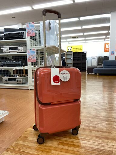 ★ジモティ割あり★ ACE キャリーケース コーラルレッド H54×D25×W34 クリーニング済み YJ022