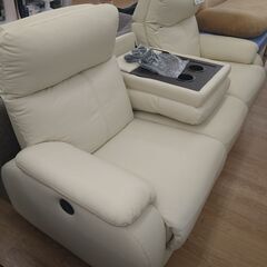 ★ジモティ割あり★ 東京インテリア 電動3人用ソファー ホワイト H100×W200×D90 クリーニング済み KJ1884