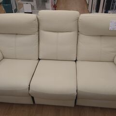 ★ジモティ割あり★ 東京インテリア 電動3人用ソファー ホワイト H100×W200×D90 クリーニング済み KJ1884
