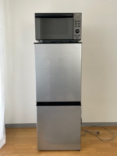 1人暮らしキッチン家電セット(冷蔵庫+電子レンジ)