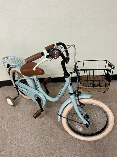 【北見市発】CORONE ジュニア自転車　A19AI07452  16インチ 水色 (E1545shtY)