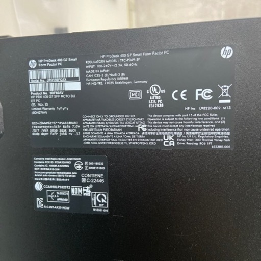 HP pro desk400G7  i3-10100  デスクトップパソコン29日まで引き取り35000→20000