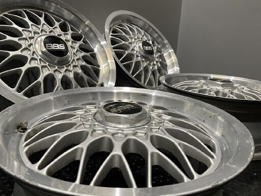 BBS RG034 社外ホイール 15インチ 6J4HPCD100+40 希少 当時物 軽自動車 コンパクトカー　(VHB377)クレジットカード QRコード決済可能