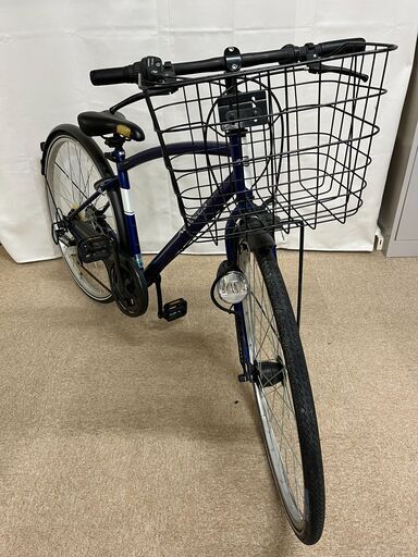 【北見市発】NOSTALIA ZERO 一般用自転車 S9800893 6段ギア 27インチ ブルー (E1557tnnY)