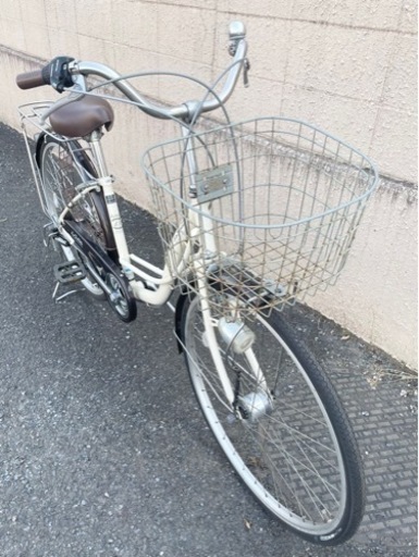 GM744 自転車 ママチャリ 白 6段ギア 26インチ リサイクルショップ