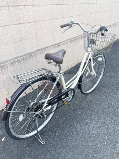 GM744 自転車 ママチャリ 白 6段ギア 26インチ リサイクルショップ