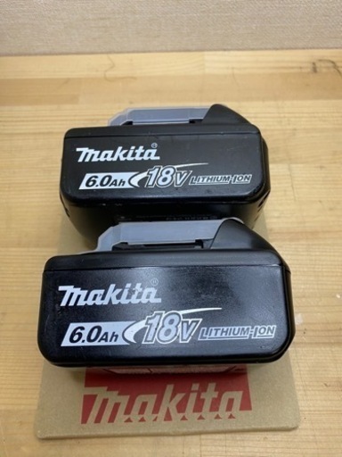 中古 マキタ　BL1860B 18V バッテリ　2個セット