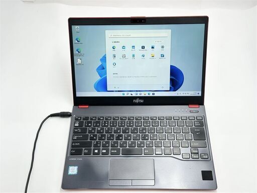 送料無料 保証付 日本製 紅色 高速SSD 軽量薄型13.3型ノートパソコン 富士通 U937/R 中古良品 第7世代 Core i5 8GB 無線 Bluetooth Win11 Office