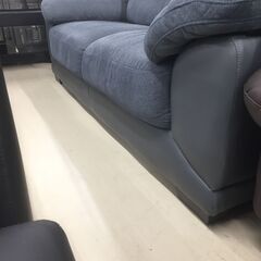 ジモティ来店特価!!! 3人掛けソファ- ネイビー J-0441