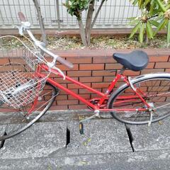 (chariyoshy)27インチ自転車　赤色