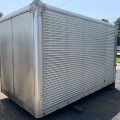 No.761 アルミバン 2ｔ 車  アルミ 箱 バイク 倉庫 トラック コンテナ 米 保管庫 物置 DIY