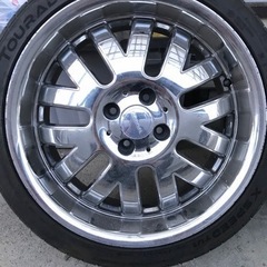 『引き取り大歓迎！』　深リム　17インチ　4穴　pcd100 ホイール　タイヤ