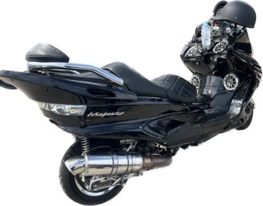 YAMAHA・マジェスティC・艶々ブラックカスタム・即乗り可 マジェスティC フルカスタム マジェスティC(ヤマハ) ブラック系・黒色