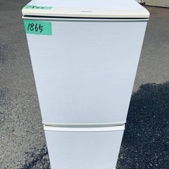 1865番 シャープ✨冷凍冷蔵庫✨SJ-14X-W‼️