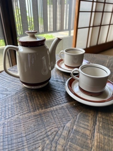 【決まりました】ストーンウェア　ティーポットセット　美品