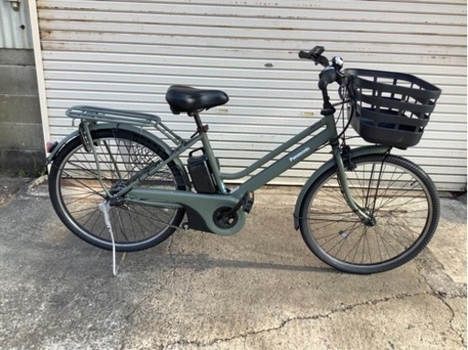 34パナソニック最新機種電動アシスト自転車TIMO s26インチカーキ色ボディー