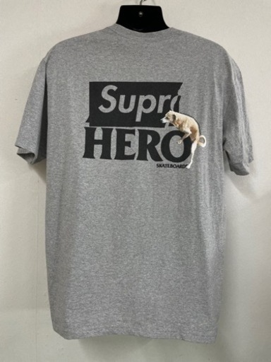 シュプリーム SUPREME x アンタイヒーロー ANTIHERO Dog Tee Tシャツ GRAY グレー 灰色 メンズ