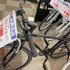 🚴◆1年保証!!未使用!! 21Technology(21テクノロジー) クロスバイクシマノ製6段変速ギア ★ブラック🚴263