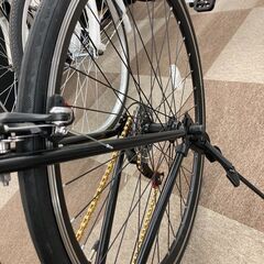 🚴◆1年保証!!未使用!! 21Technology(21テクノロジー) クロスバイクシマノ製6段変速ギア ★ブラック🚴263