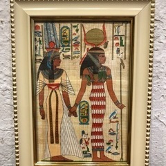 エジプト　パピルス　絵画　額入り　アート